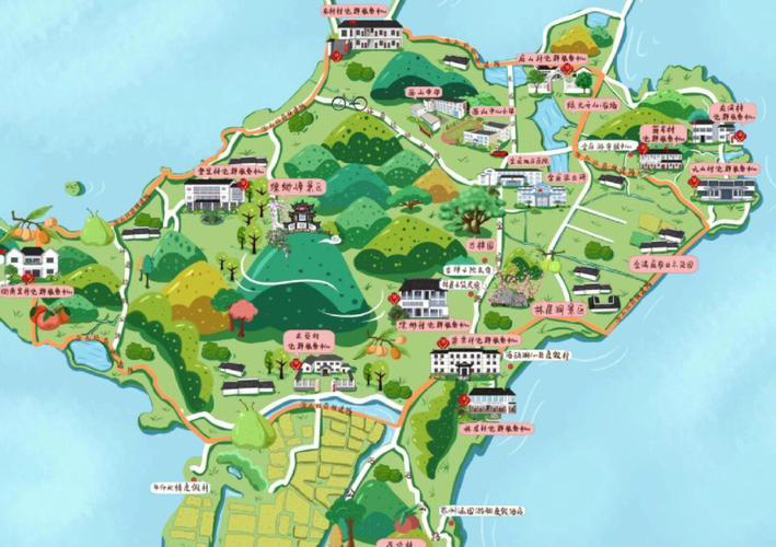 淇县手绘地图旅游的独特视角