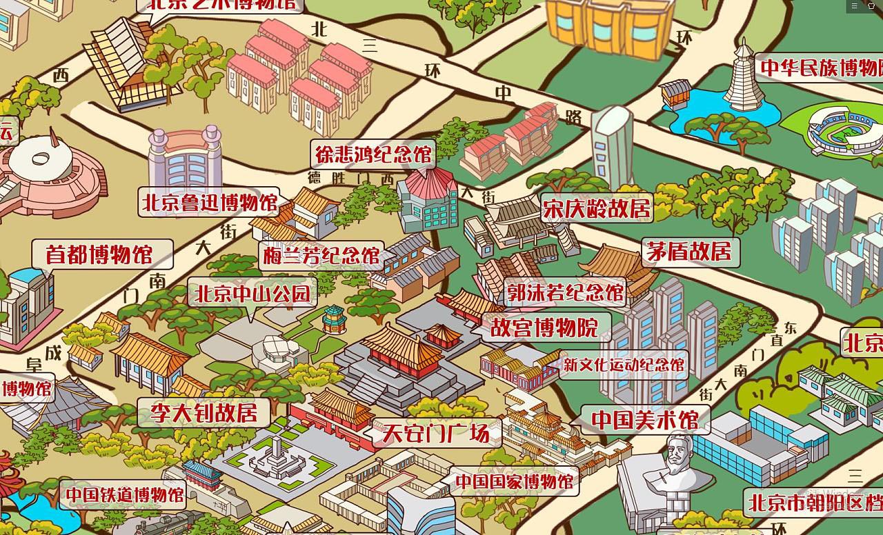 淇县手绘地图景区的文化印记